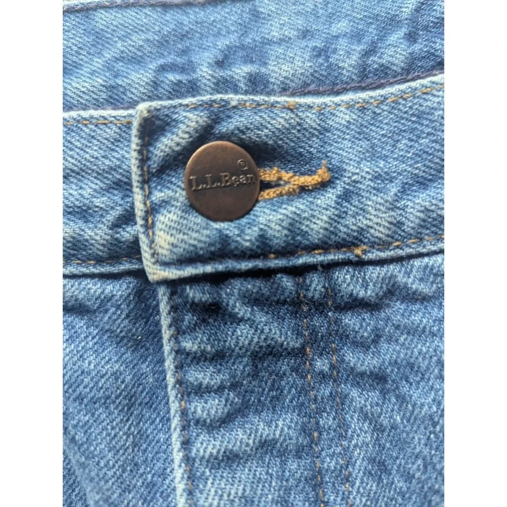Vintage LL Bean Double L Natural Fit 42X29 Fleece Lined Stonewashed Jeans